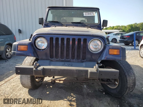 1998 Jeep Wrangler SE with VIN 1J4FY29P0WP784334, listed as a Copart auction lot 52384075 with 0 mi miles and Salvage Title. Bid and sale history available at carsss.com. Image 5.