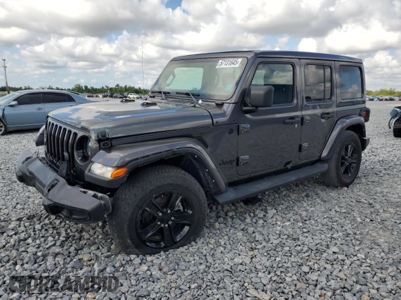 2021 Jeep Wrangler Unlimited Sahara с VIN 1C4HJXEG2MW729537, выставлен на аукционе Copart как лот 57131645 с пробегом 49 179 миль миль и Списание • Salvage title. История ставок и продаж доступна на DreamBid. Изображение 1.