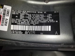 2012 Toyota Sienna XLE с VIN 5TDDK3DC3CS040365, выставлен на аукционе Copart как лот 63818815 с пробегом Не указан миль и Списание • Salvage title. История ставок и продаж доступна на DreamBid. Изображение 13.