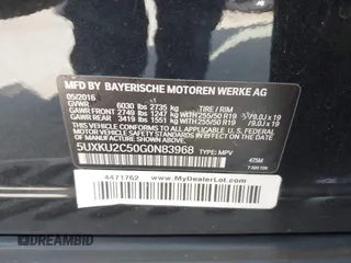 2016 BMW X6 xDrive35i z VIN 5UXKU2C50G0N83968, wystawiony jako IAAI lot #41958971 z przebiegiem 70 738 mil mil oraz . Historia ofert i sprzedaży dostępna na DreamBid. Obrazek 9.