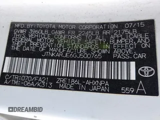 2016 Scion iM with VIN JTNKARJE6GJ500765, listed as a IAAI auction lot 41701644 with 86,608 mi miles. Bid and sale history available at carsss.com. Image 9.