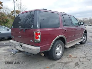 2001 Ford Expedition Eddie Bauer with VIN 1FMPU18L81LA96270, listed as a IAAI auction lot 41806970 with 171,522 mi miles and . Bid and sale history available at DreamBid. Image 4.