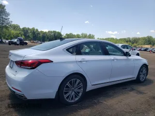 2018 Genesis G80 3.8L z VIN KMHGN4JE5JU268761, wystawiony jako Copart lot #61796625 z przebiegiem 46 868 mil mil oraz Szkoda całkowita • Salvage title. Historia ofert i sprzedaży dostępna na DreamBid. Obrazek 3.