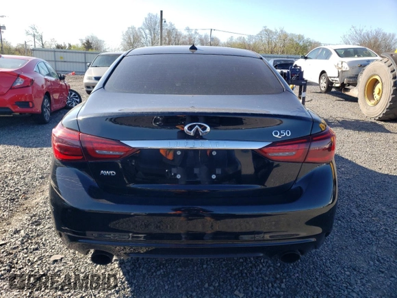 2018 Infiniti Q50 Luxe with VIN JN1EV7AR6JM443389, listed as a Copart auction lot 53515455 with 132,762 mi miles and Clean title. Bid and sale history available at DreamBid. Image 6.