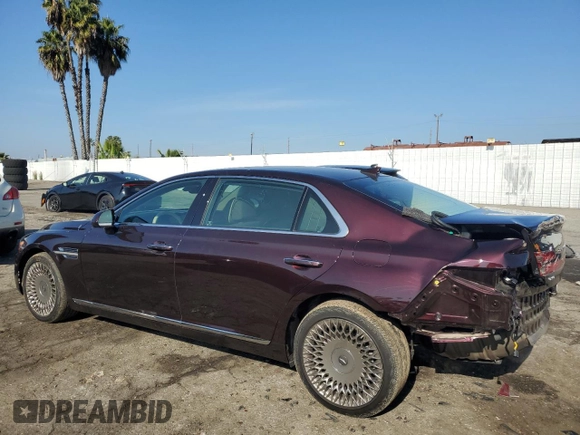 2021 Genesis G90 Premium z VIN KMTF34PA7MU090254, wystawiony jako Copart lot #82356773 z przebiegiem 22 132 mil mil oraz . Historia ofert i sprzedaży dostępna na DreamBid. Obrazek 2.