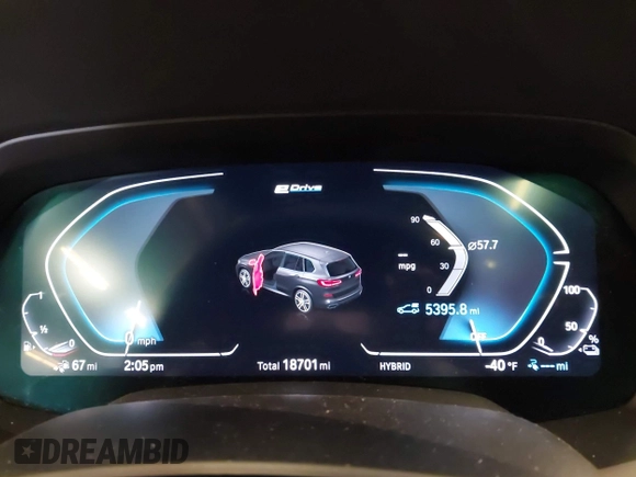 2022 BMW X5 xDrive45e with VIN 5UXTA6C05N9L41274, listed as a IAAI auction lot 42247190 with 18,701 mi miles and . Bid and sale history available at DreamBid. Image 7.