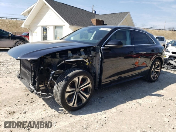2019 Audi Q8 Premium Plus z VIN WA1BVAF11KD037936, wystawiony jako Copart lot #48173645 z przebiegiem 55 357 mil mil oraz Szkoda całkowita • Salvage title. Historia ofert i sprzedaży dostępna na DreamBid. Obrazek 1.