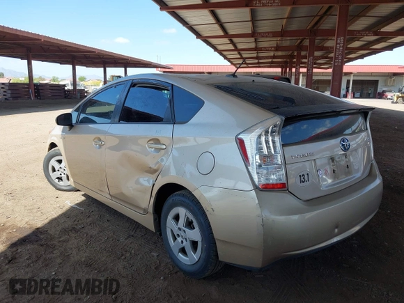 2010 Toyota Prius II with VIN JTDKN3DU9A0160436, listed as a IAAI auction lot 42068708 with 172,664 mi miles. Bid and sale history available at carsss.com. Image 3.