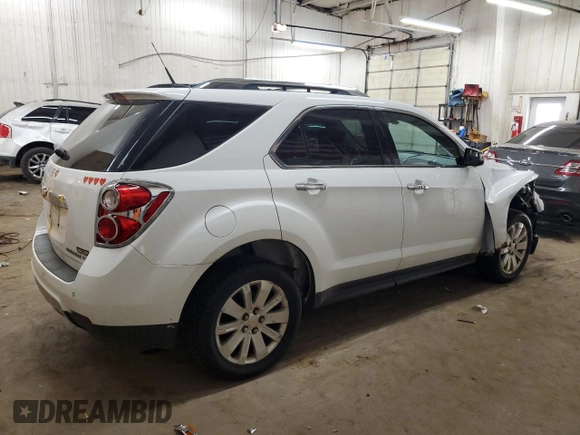 2011 Chevrolet Equinox LTZ with VIN 2CNFLGEC8B6460199, listed as a Copart auction lot 50601125 with 222,076 mi miles and Salvage Title. Bid and sale history available at carsss.com. Image 3.
