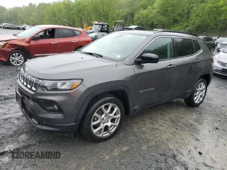 2022 Jeep Compass Latitude Lux with VIN 3C4NJDFB7NT181210, listed as a Copart auction lot 56171175 with 42,794 mi miles and Salvage title. Bid and sale history available at DreamBid. Image 1.