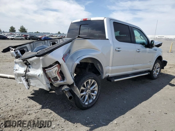 2017 Ford F-150 XL with VIN 1FTEW1EP2HFB22593, listed as a Copart auction lot 61487275 with 38,875 mi miles and Salvage title. Bid and sale history available at DreamBid. Image 3.