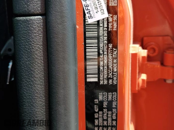 2017 Jeep Renegade Latitude with VIN ZACCJABBXHPF77140, listed as a Copart auction lot 54737895 with 157,373 mi miles and Salvage title. Bid and sale history available at DreamBid. Image 13.