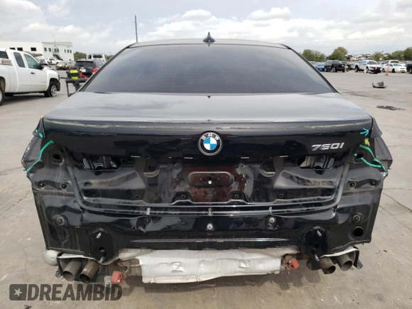 2019 BMW 7 Series 750i with VIN WBA7F0C58KGM24375, listed as a Copart auction lot 73192983 with 0 mi miles. Bid and sale history available at carsss.com. Image 6.
