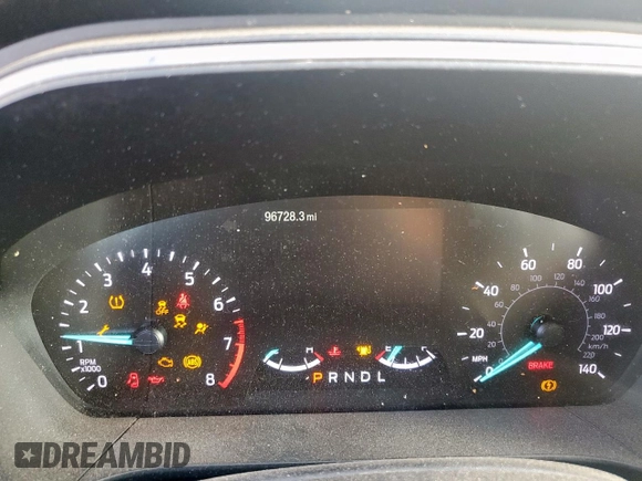 2020 Ford Escape S with VIN 1FMCU0F60LUA31383, listed as a Copart auction lot 49265985 with 96,728 mi miles and Salvage Title. Bid and sale history available at carsss.com. Image 9.