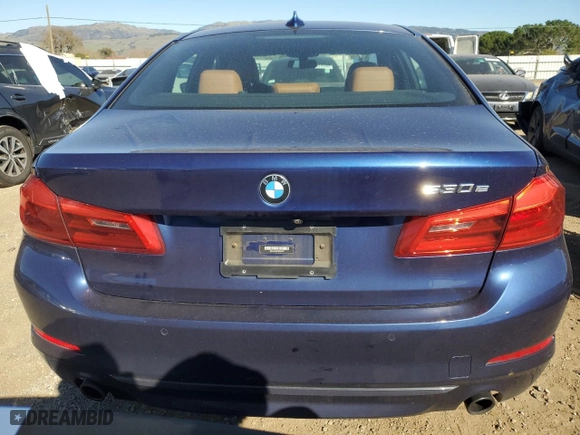2019 BMW 5 Series 530e iPerformance with VIN WBAJA9C59KB253674, listed as a Copart auction lot 46368915 with 79,113 mi miles and Salvage Title. Bid and sale history available at carsss.com. Image 6.