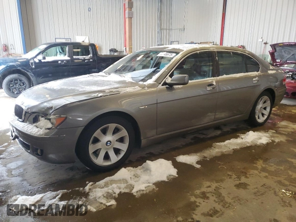 2006 BMW 7 Series 750Li with VIN WBAHN83566DT63105, listed as a Copart auction lot 44746675 with 139,071 mi miles and Non Repairable. Bid and sale history available at DreamBid. Image 1.