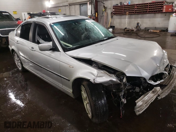 2001 BMW 3 Series 330i with VIN WBAAV53491JR80273, listed as a Copart auction lot 85076974 with 0 mi miles and Salvage Title. Bid and sale history available at carsss.com. Image 4.