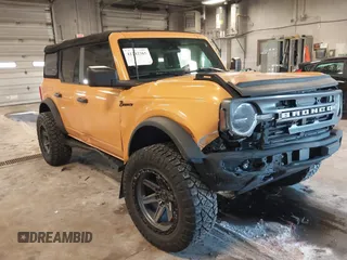 2022 Ford Bronco with VIN 1FMDE5BH8NLB16812, listed as a IAAI auction lot 41242365 with 52,150 mi miles. Bid and sale history available at carsss.com. Image 1.