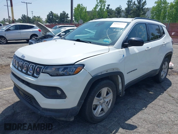2022 Jeep Compass Latitude with VIN 3C4NJDBB6NT235666, listed as a IAAI auction lot 42161777 with 68,212 mi miles and . Bid and sale history available at DreamBid. Image 2.