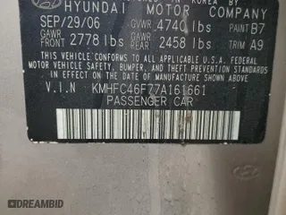 2007 Hyundai Azera SE with VIN KMHFC46F77A161661, listed as a Copart auction lot 47176065 with 230,314 mi miles and Salvage Title. Bid and sale history available at carsss.com. Image 13.