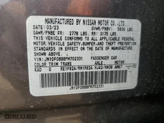2023 Nissan ARIYA EVOLVE+ with VIN JN1DF0BB8PM702331, listed as a Copart auction lot 66214854 with 4,795 mi miles and Salvage Title. Bid and sale history available at carsss.com. Image 13.