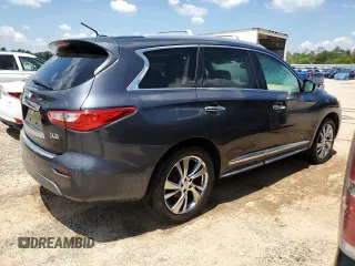 2013 Infiniti JX35 with VIN 5N1AL0MN6DC345311, listed as a Copart auction lot 67188584 with 173,822 mi miles and Salvage Title. Bid and sale history available at carsss.com. Image 3.