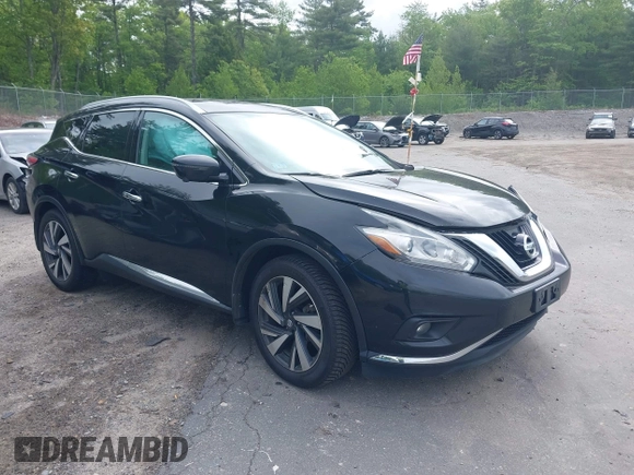 2017 Nissan Murano SL with VIN 5N1AZ2MH3HN159448, listed as a IAAI auction lot 42366598 with 294,199 mi miles and . Bid and sale history available at DreamBid. Image 1.