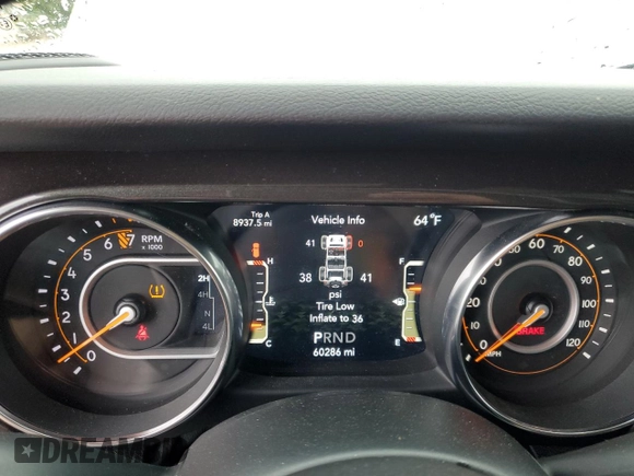 2019 Jeep Wrangler Unlimited Sport z VIN 1C4HJXDG4KW650546, wystawiony jako Copart lot #56553155 z przebiegiem 60 286 mil mil oraz Szkoda całkowita • Salvage title. Historia ofert i sprzedaży dostępna na DreamBid. Obrazek 9.