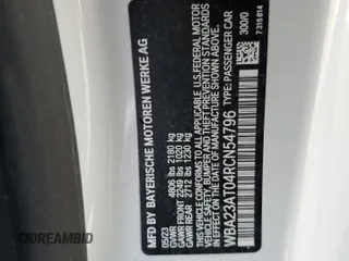 2024 BMW 4 Series 430i z VIN WBA23AT04RCN54796, wystawiony jako Copart lot #87837505 z przebiegiem 24 341 mil mil oraz Szkody całkowita. Historia ofert i sprzedaży dostępna na DreamBid. Obrazek 12.
