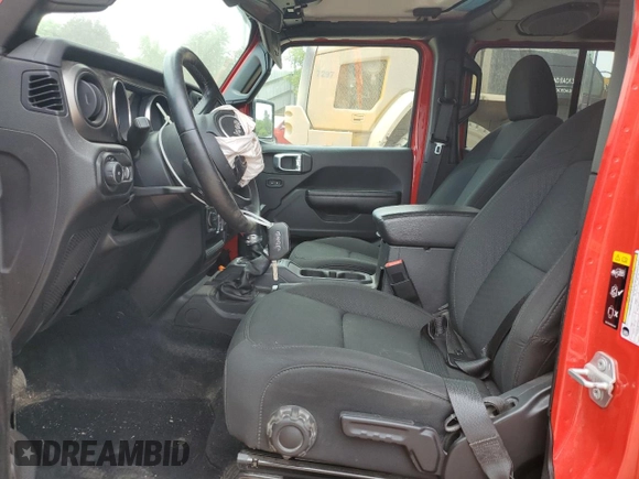 2020 Jeep Wrangler Unlimited Sport S with VIN 1C4HJXDG9LW285783, listed as a Copart auction lot 60877335 with 43,248 mi miles and Salvage title. Bid and sale history available at DreamBid. Image 7.
