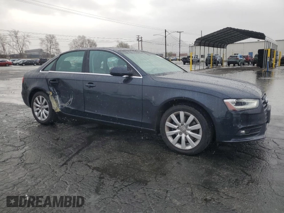 2013 Audi A4 Premium with VIN WAUAFAFL5DN017960, listed as a Copart auction lot 44428155 with 89,084 mi miles and Salvage Title. Bid and sale history available at carsss.com. Image 4.