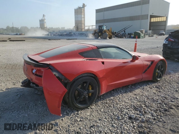 2014 Chevrolet Corvette 1LT with VIN 1G1YB2D78E5115206, listed as a Copart auction lot 68886004 with Not provided miles and Salvage title. Bid and sale history available at DreamBid. Image 3.