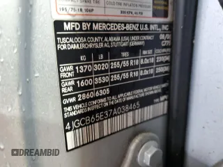 2007 Mercedes-Benz R 3.5L z VIN 4JGCB65E37A038465, wystawiony jako Copart lot #55963045 z przebiegiem Nie podano mil oraz Czysty tytuł • Clean title. Historia ofert i sprzedaży dostępna na DreamBid. Obrazek 13.