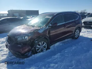2013 Honda CR-V EX-L z VIN 5J6RM4H76DL066961, wystawiony jako Copart lot #41470575 z przebiegiem Nie podano mil oraz Szkoda całkowita • Salvage title. Historia ofert i sprzedaży dostępna na DreamBid. Obrazek 1.