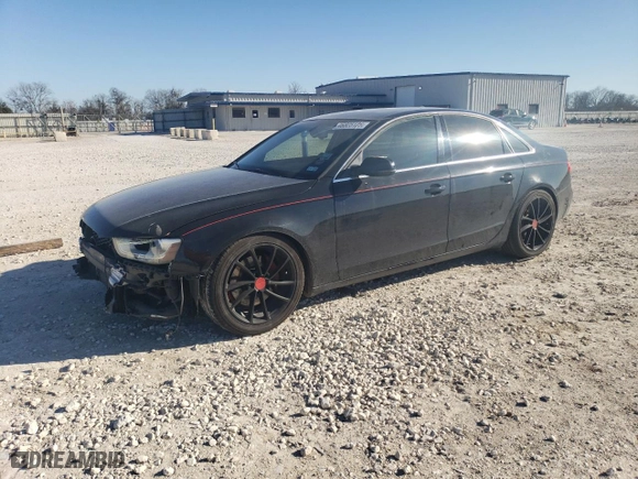 2013 Audi A4 Premium Plus with VIN WAUFFAFL7DN051033, listed as a Copart auction lot 46825125 with 161,108 mi miles and Salvage Title. Bid and sale history available at carsss.com. Image 1.