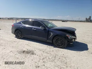 2019 Genesis G70 Advanced with VIN KMTG34LA0KU017086, listed as a Copart auction lot 47943445 with 87,692 mi miles and Salvage title. Bid and sale history available at DreamBid. Image 4.