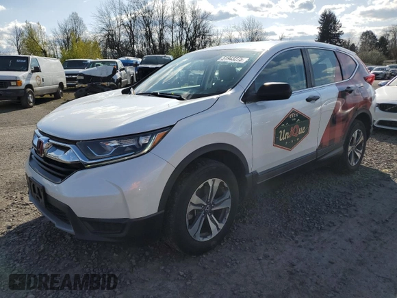 2019 Honda CR-V LX z VIN 5J6RW6H35KL004807, wystawiony jako Copart lot #51943275 z przebiegiem 119 862 mil mil oraz Szkoda całkowita • Salvage title. Historia ofert i sprzedaży dostępna na DreamBid. Obrazek 1.