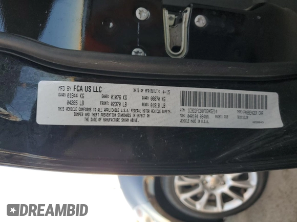 2015 Dodge Dart Limited with VIN 1C3CDFCB0FD345214, listed as a Copart auction lot 42939705 with 179,102 mi miles and Salvage Title. Bid and sale history available at carsss.com. Image 12.