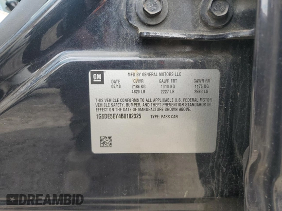 2011 Cadillac CTS Luxury z VIN 1G6DE5EY4B0102325, wystawiony jako Copart lot #57691775 z przebiegiem 157 711 mil mil oraz Szkoda całkowita • Salvage title. Historia ofert i sprzedaży dostępna na DreamBid. Obrazek 12.