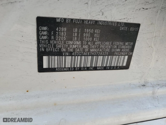 2017 Subaru Impreza Sport with VIN 4S3GTAK67H3728325, listed as a Copart auction lot 52625245 with 139,633 mi miles and Salvage Title. Bid and sale history available at carsss.com. Image 13.