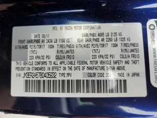 2011 Mazda CX-7 i SV with VIN JM3ER2A57B0405932, listed as a Copart auction lot 71051264 with 170,421 mi miles and Non Repairable. Bid and sale history available at carsss.com. Image 13.