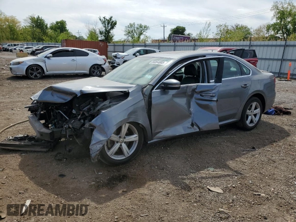 2013 Volkswagen Passat SE with VIN 1VWBP7A38DC146282, listed as a Copart auction lot 56064885 with Not provided miles and Salvage title. Bid and sale history available at DreamBid. Image 1.