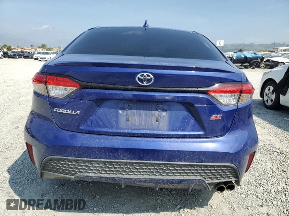 2022 Toyota Corolla SE with VIN 5YFS4MCE8NP106186, listed as a Copart auction lot 50429145 with 54,889 mi miles and Salvage Title. Bid and sale history available at carsss.com. Image 6.