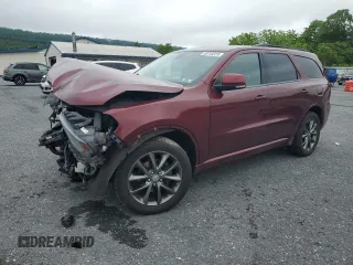 2018 Dodge Durango GT z VIN 1C4RDJDG0JC133298, wystawiony jako Copart lot #58743325 z przebiegiem 105 002 mil mil oraz Szkoda całkowita • Salvage title. Historia ofert i sprzedaży dostępna na DreamBid. Obrazek 1.