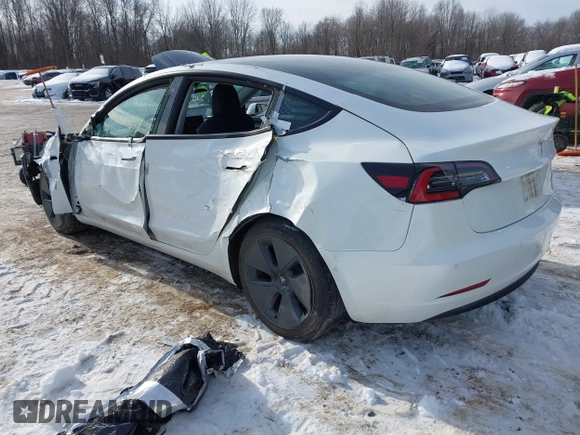 2022 Tesla Model 3 Long Range with VIN 5YJ3E1EB6NF114723, listed as a IAAI auction lot 41396258 with 2,179 mi miles and . Bid and sale history available at DreamBid. Image 3.