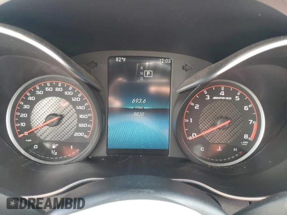 2019 Mercedes-Benz C 63 S AMG with VIN WDDWJ8HB4KF879133, listed as a Copart auction lot 52607115 with 9,930 mi miles and Salvage title. Bid and sale history available at DreamBid. Image 9.