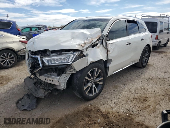 2019 Acura MDX Advance with VIN 5J8YD3H91KL002077, listed as a Copart auction lot 45039805 with Not Provided miles and Salvage Title. Bid and sale history available at DreamBid. Image 1.