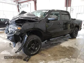 2024 Ram 1500 Tradesman z VIN 1C6SRFGT6RN162823, wystawiony jako Copart lot #64894244 z przebiegiem 7 793 mil mil oraz Szkoda całkowita • Salvage title. Historia ofert i sprzedaży dostępna na DreamBid. Obrazek 1.