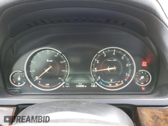 2014 BMW 7 Series 740Li xDrive with VIN WBAYF4C59ED281857, listed as a Copart auction lot 46331045 with 154,696 mi miles and Salvage Title. Bid and sale history available at carsss.com. Image 9.