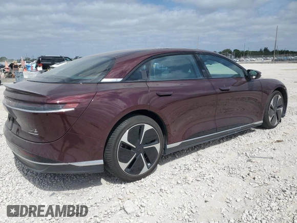 2023 Lucid Air Touring z VIN 50EA1TEA0PA003548, wystawiony jako Copart lot #54116365 z przebiegiem 25 535 mil mil oraz Szkody całkowita. Historia ofert i sprzedaży dostępna na DreamBid. Obrazek 3.